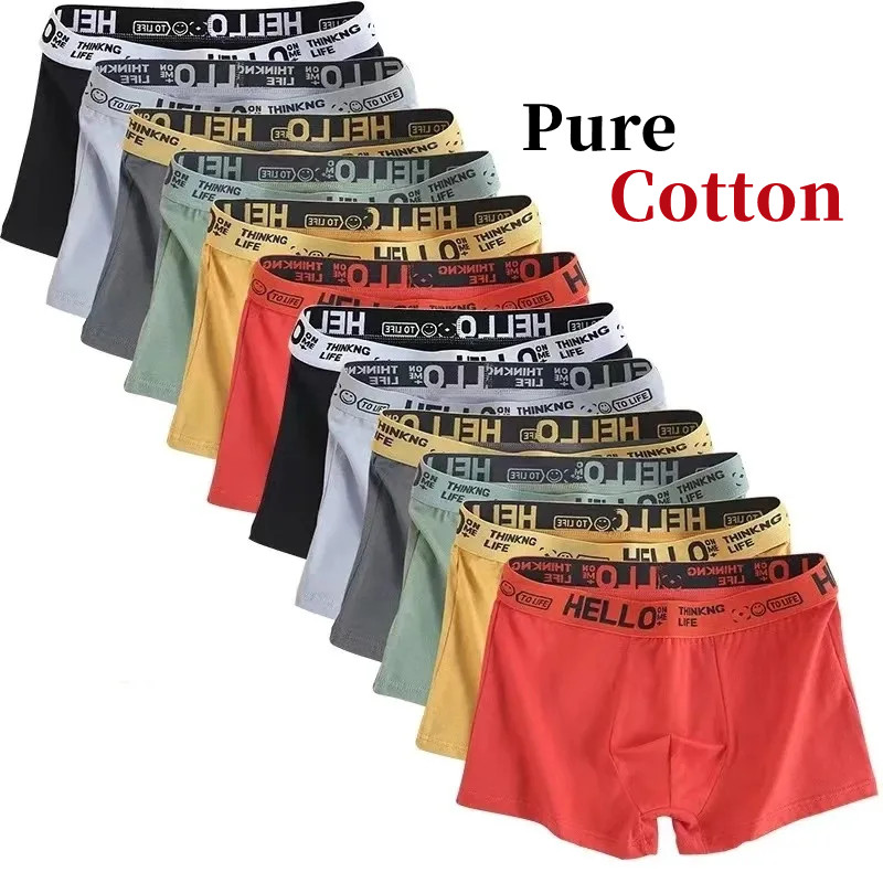 Boxer Brief Pack Cotton - Celana dalam katun murni pria, bawahan
