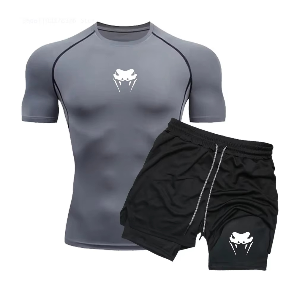 Compression Shorts Athletes - Pakaian Olahraga Kompresi Pria - Set