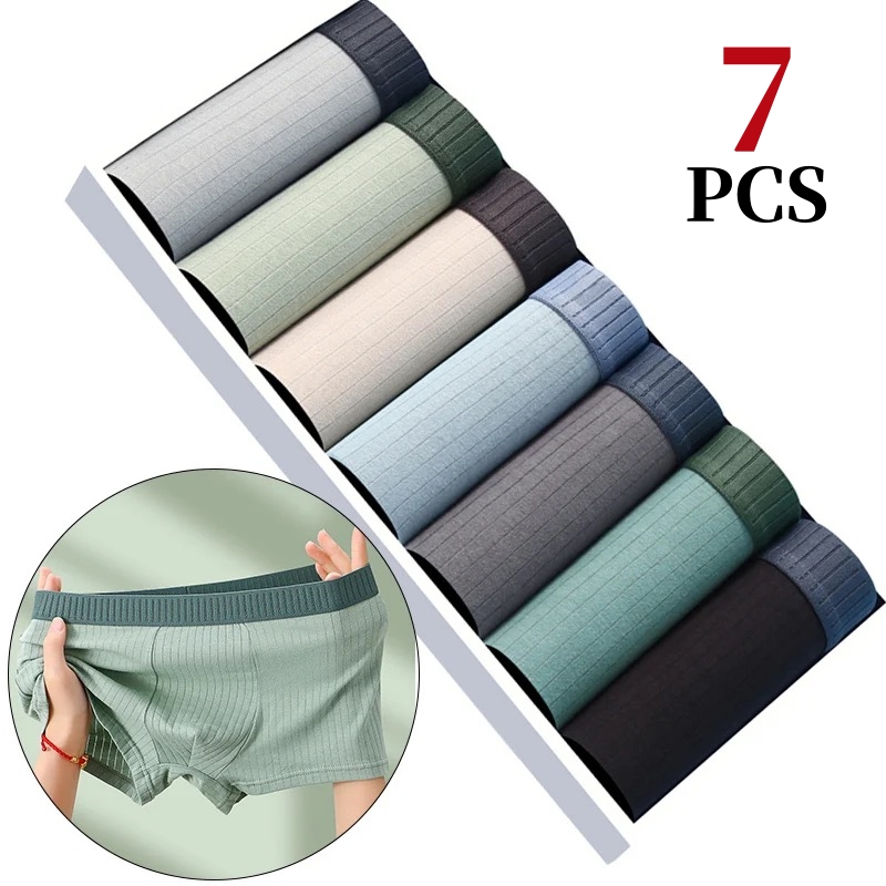Boxer Brief Pack Cotton - 7 buah/lot celana dalam Boxer katun
