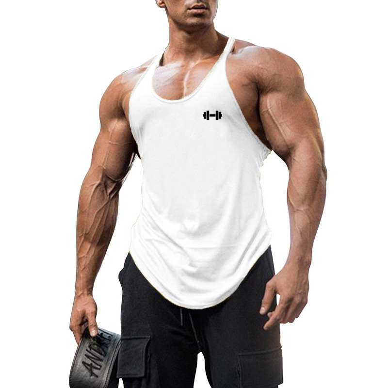Sleeveless Undershirt - Rompi katun pria, dalaman latihan bernapas