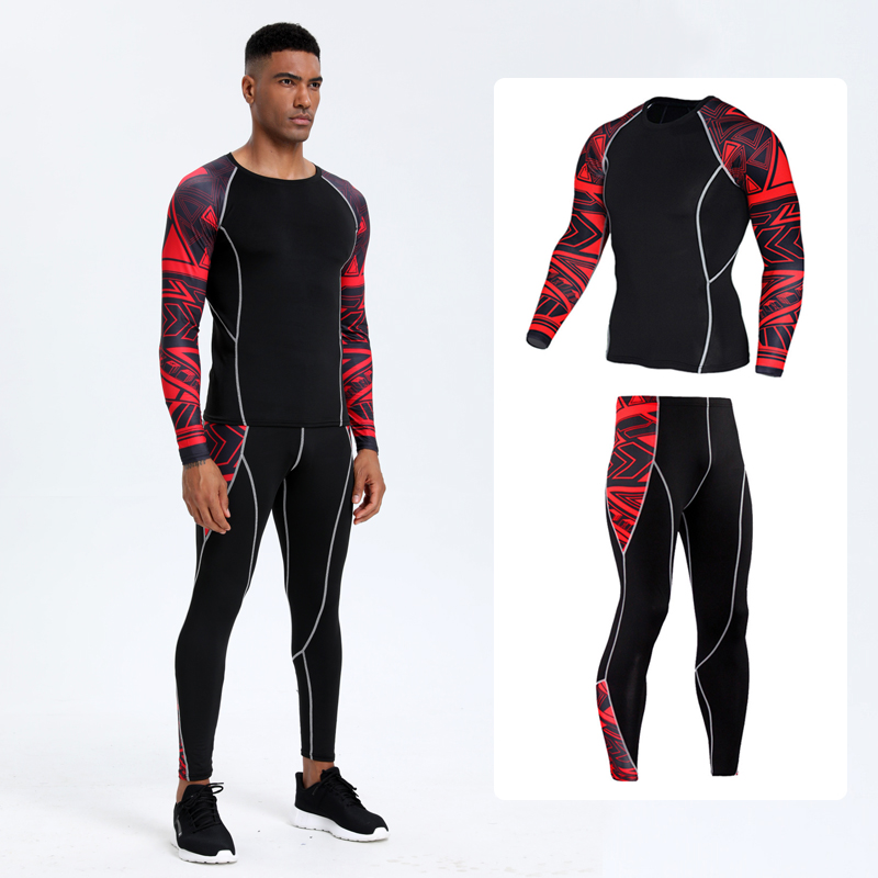 T Shirt Tight Fit - Pakaian olahraga kebugaran pria PRO: kaus