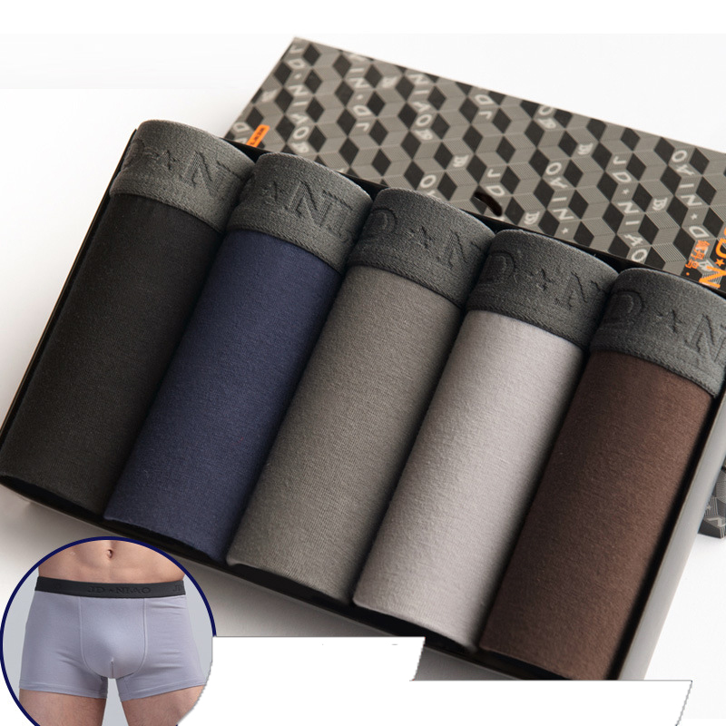 Boxer Shorts Modal - 5 Buah/Banyak Pria Pakaian Katun Boxer