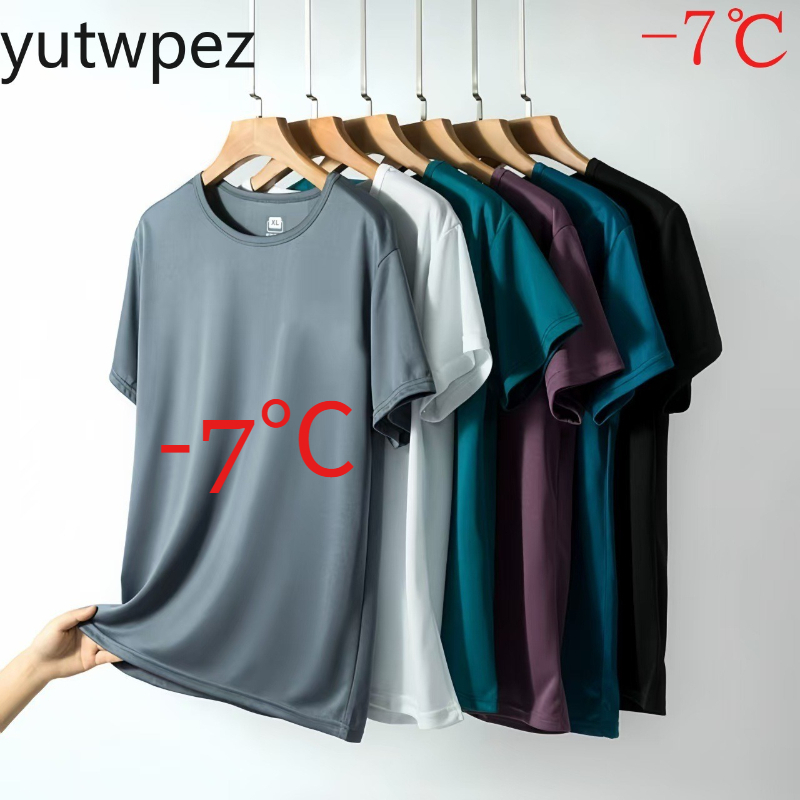 T Shirt Tight Fit - Kaus Pria Sutra Es Musim Panas