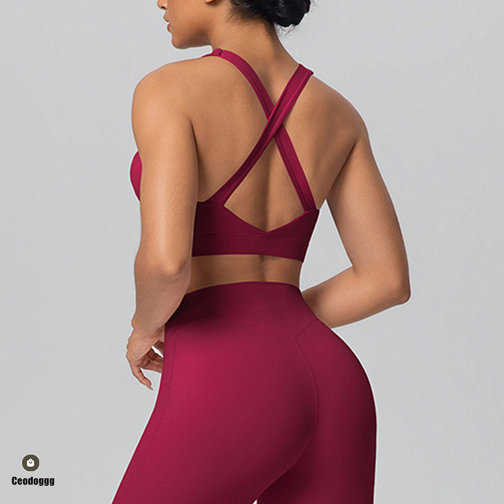 Suspender Tank Top - Bra Yoga Tali Silang di Bahu,