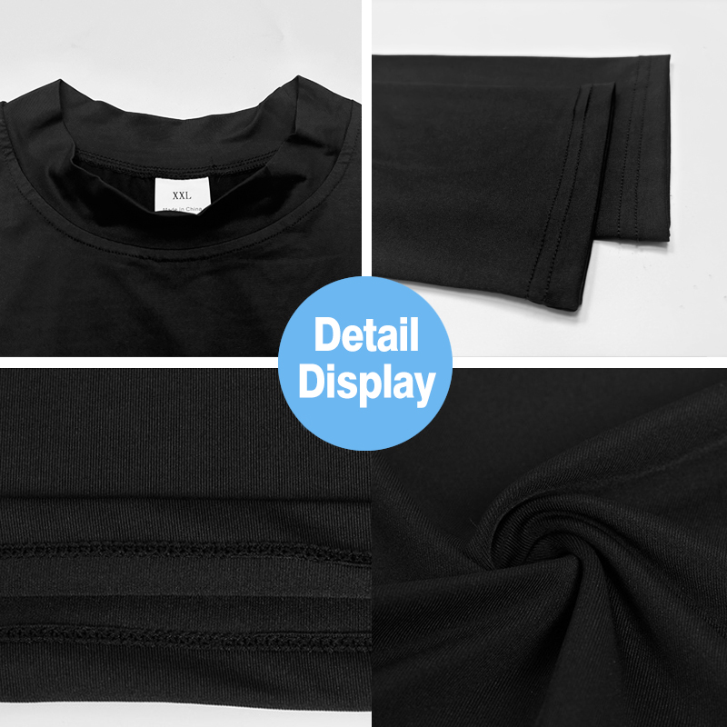 Kaos Turtleneck Pria Lengan Pa - T Shirt Tight Fit ulasan dan harga