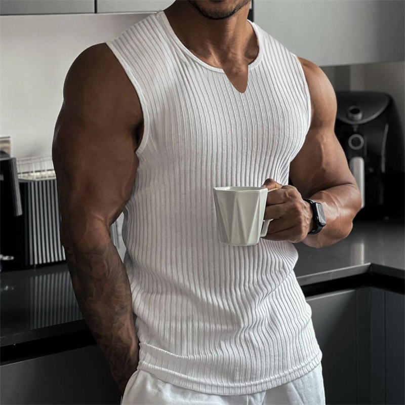 Rompi V-neck Pria Baru Musim P - Undershirt Crew Neck ulasan dan harga