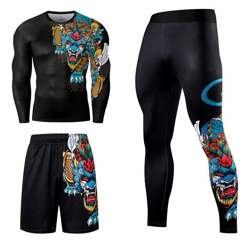 2/3 Buah Setelan Olahraga Jiu  - Compression Long Pant ulasan dan harga