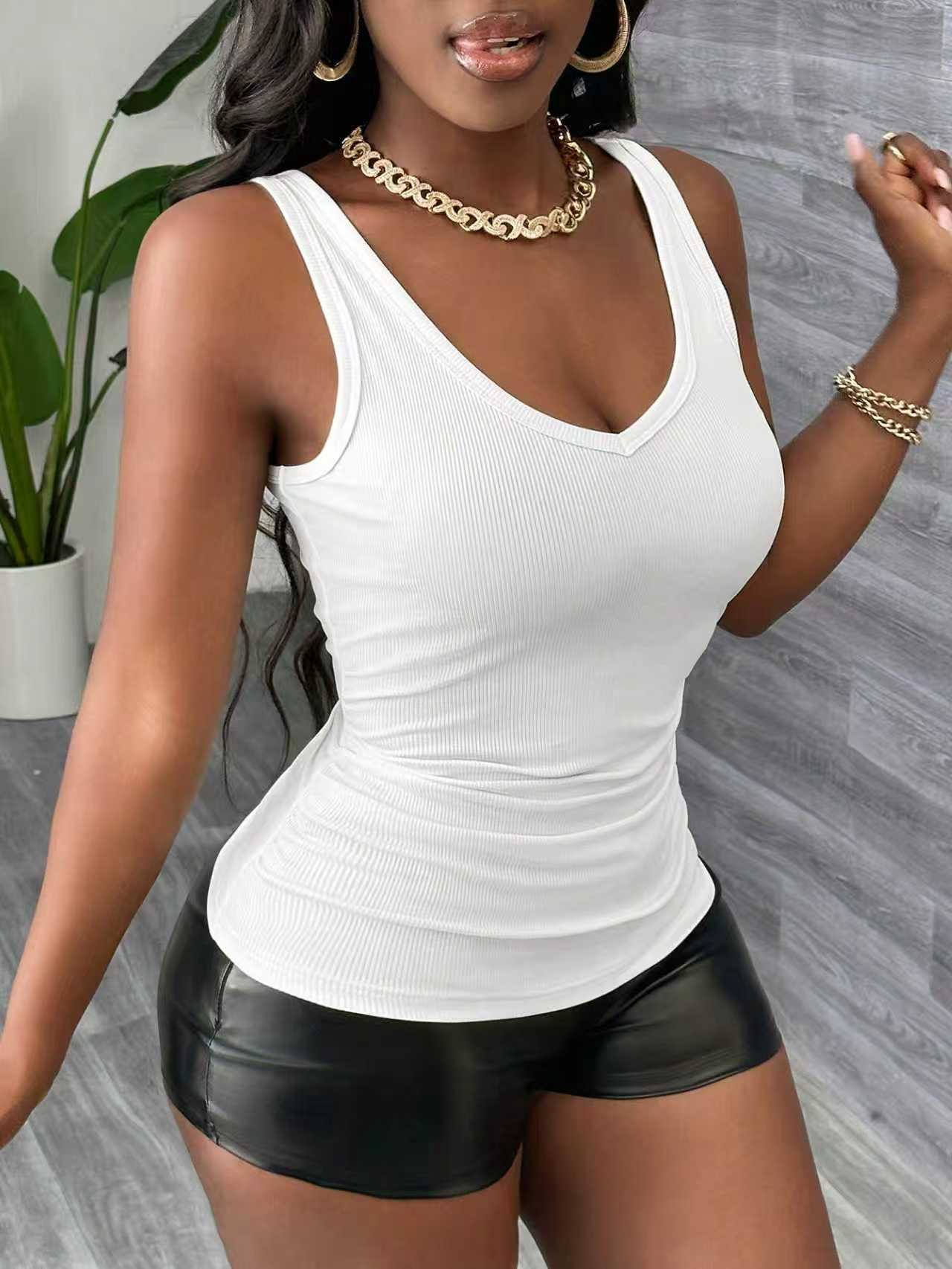Set Tank Top 3 Potong Ukuran B - Tank Top Ribbed ulasan dan harga