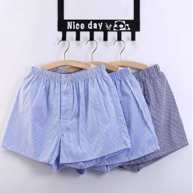 Celana Pendek Boxer Pria Kotak - Boxer Brief Pack Cotton ulasan dan harga
