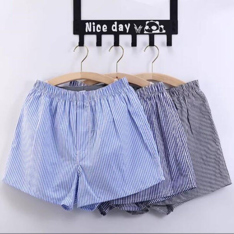 Celana Pendek Boxer Pria Kotak - Boxer Brief Pack Cotton ulasan dan harga
