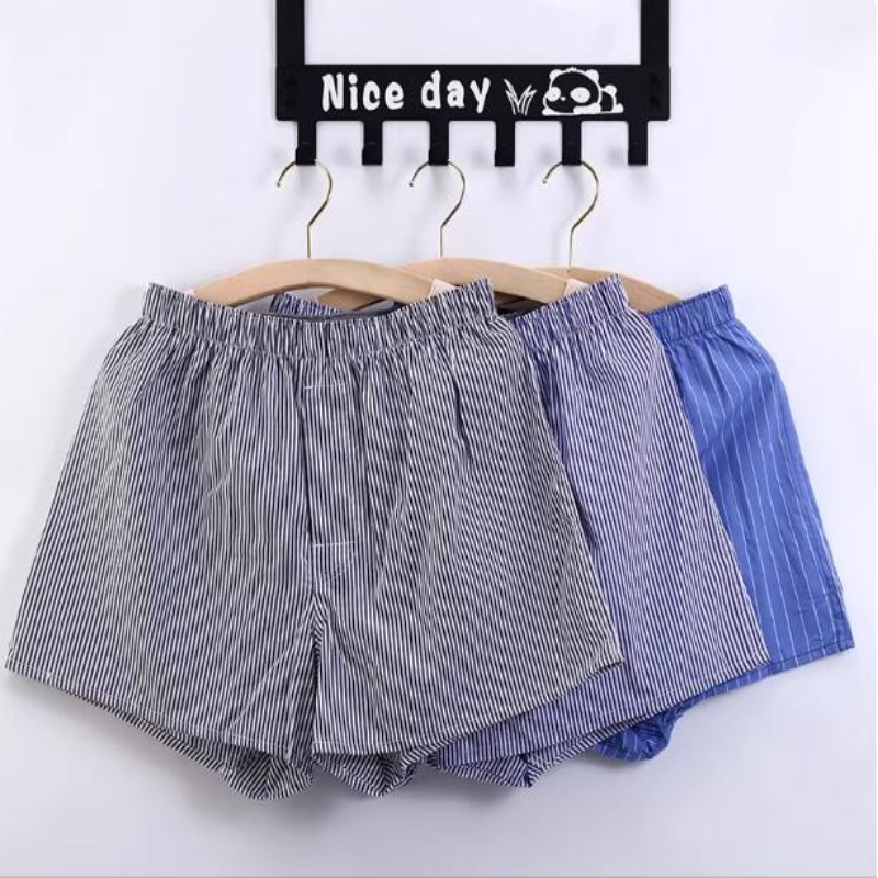 Celana Pendek Boxer Pria Kotak - Boxer Brief Pack Cotton ulasan dan harga