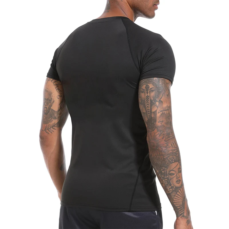Kaos Kompresi Pria Bermotif, L - Base Layer Top ulasan dan harga
