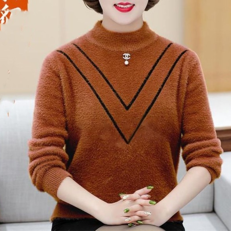 Baju sweter rajut wanita, atas - Undershirt Crew Neck ulasan dan harga