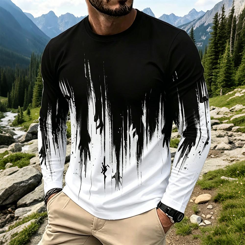 Kaos Lengan Panjang Pria Motif - Base Layer Top ulasan dan harga