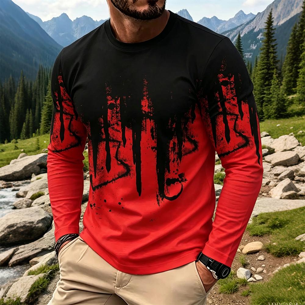 Kaos Lengan Panjang Pria Motif - Base Layer Top ulasan dan harga