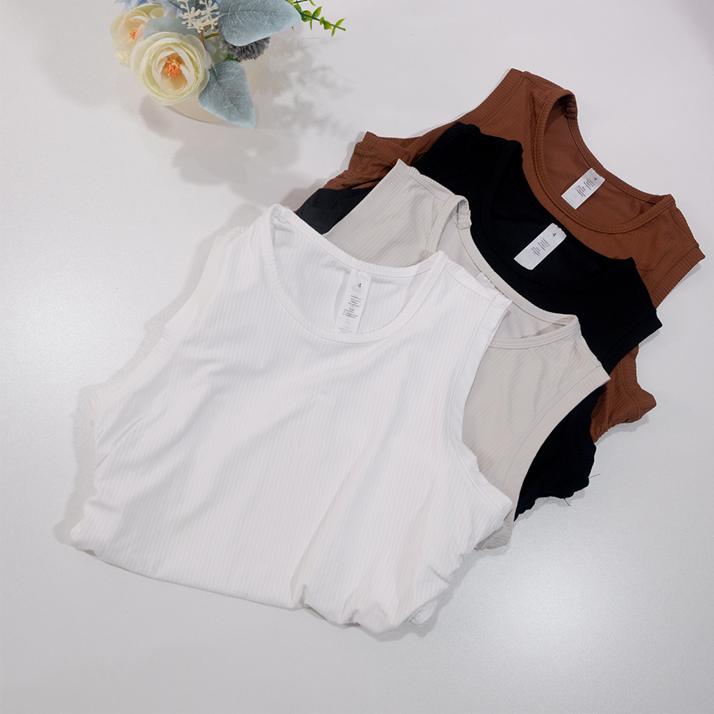 Pakaian Yoga Musim Panas Atasa - Tank Top Ribbed ulasan dan harga